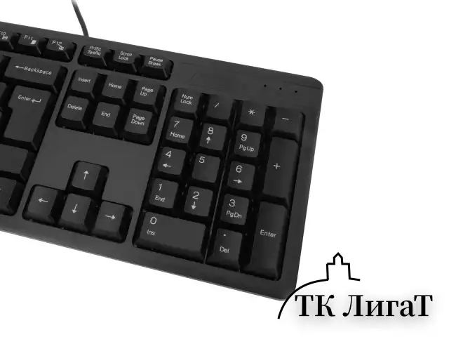 Набор проводной A4TECH KK-3330, USB, клавиатура 104 клавиши, мышь 2 кнопки + 1 кнопка-колесо, черная, 1530249