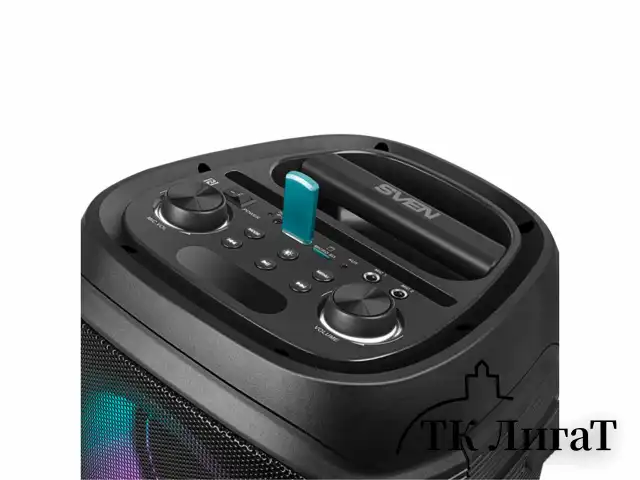 Колонка портативная SVEN PS-800, 100 Вт, TWS, Bluetooth, FM, USB, microSD, LED-дисплей, черная, SV-021511