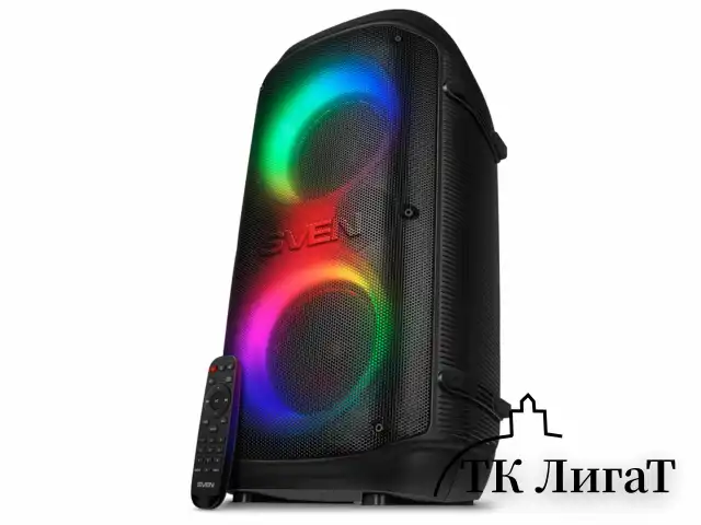 Колонка портативная SVEN PS-800, 100 Вт, TWS, Bluetooth, FM, USB, microSD, LED-дисплей, черная, SV-021511