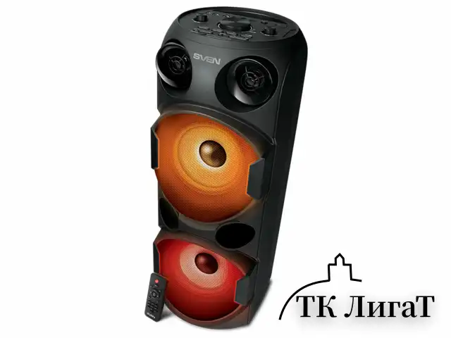 Колонка портативная SVEN PS-750, 80 Вт, TWS, Bluetooth, FM, USB, microSD, LED-дисп, черная, SV-019617