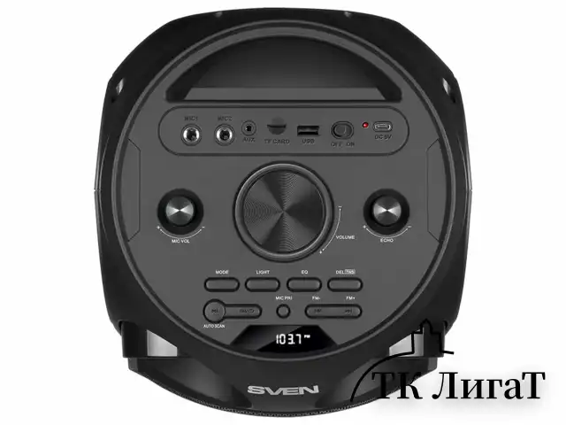 Колонка портативная SVEN PS-750, 80 Вт, TWS, Bluetooth, FM, USB, microSD, LED-дисп, черная, SV-019617