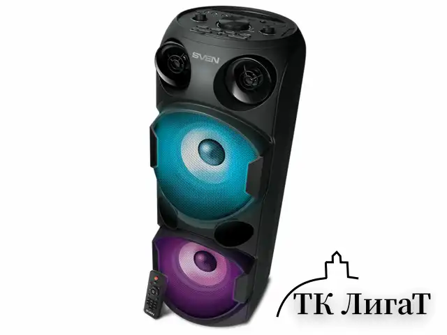 Колонка портативная SVEN PS-750, 80 Вт, TWS, Bluetooth, FM, USB, microSD, LED-дисп, черная, SV-019617