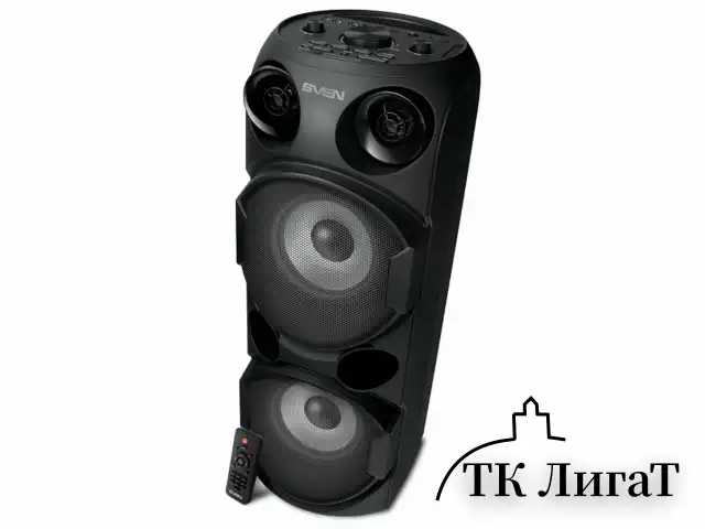Колонка портативная SVEN PS-750, 80 Вт, TWS, Bluetooth, FM, USB, microSD, LED-дисп, черная, SV-019617