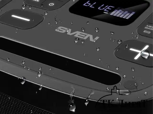 Колонка портативная SVEN PS-950, 160 Вт, TWS, Bluetooth, FM, USB, microSD, LED-дисплей, черная, SV-022396