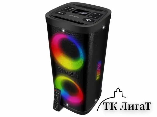 Колонка портативная SVEN PS-950, 160 Вт, TWS, Bluetooth, FM, USB, microSD, LED-дисплей, черная, SV-022396