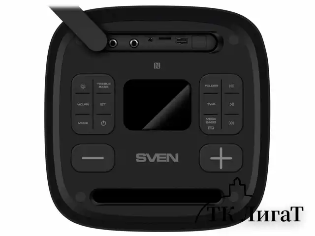 Колонка портативная SVEN PS-950, 160 Вт, TWS, Bluetooth, FM, USB, microSD, LED-дисплей, черная, SV-022396