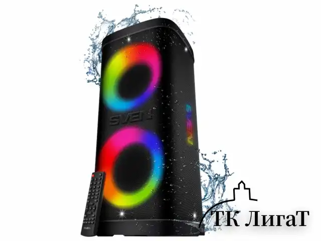 Колонка портативная SVEN PS-950, 160 Вт, TWS, Bluetooth, FM, USB, microSD, LED-дисплей, черная, SV-022396