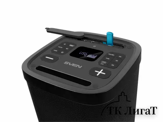 Колонка портативная SVEN PS-950, 160 Вт, TWS, Bluetooth, FM, USB, microSD, LED-дисплей, черная, SV-022396