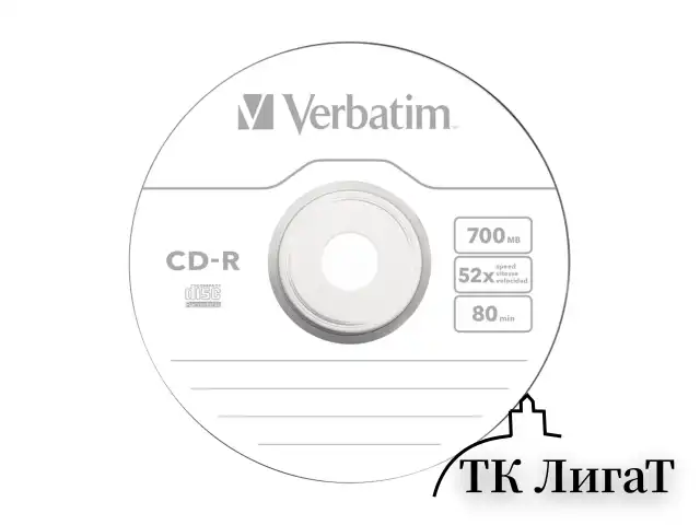 Диски CD-R VERBATIM DataLife, 700 Мб 52x Bulk (термоусадка без шпиля), КОМПЛЕКТ 50 шт., 43787