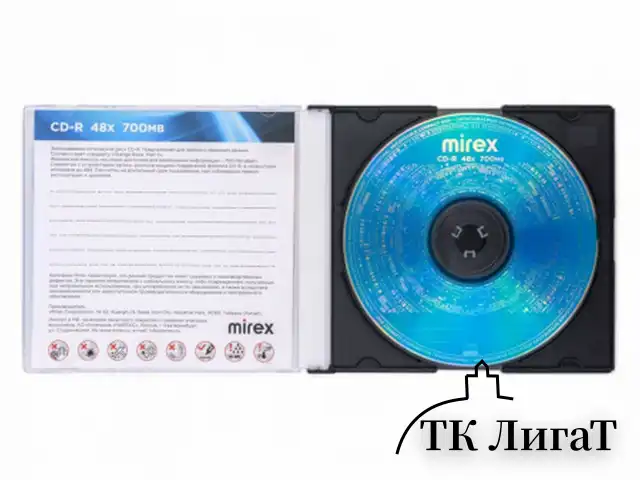 Диск CD-R MIREX, 700 Мб 48x Slim Case, 1 штука, UL120051A8S