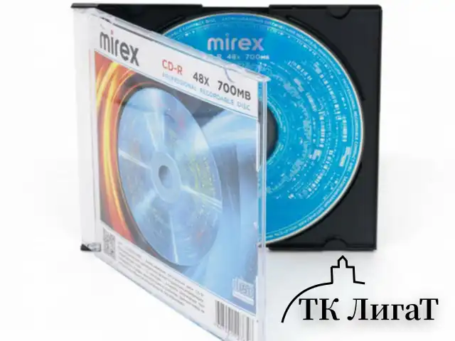 Диск CD-R MIREX, 700 Мб 48x Slim Case, 1 штука, UL120051A8S