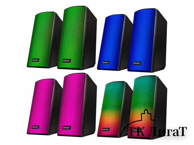 Колонки компьютерные DEFENDER SPITFIRE 2.0, 6 Вт, Bluetooth, питание от USB, 65047