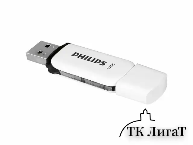 Флеш-диск 32 GB PHILIPS SNOW, разъем USB 2.0, черный, FM32FD70B/97