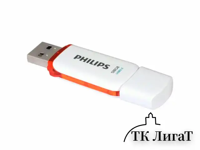 Флеш-диск 128 GB PHILIPS SNOW, разъем USB 3.0, желтый, FM12FD75B/97