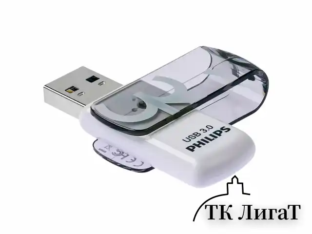 Флеш-диск 32 GB PHILIPS VIVID, разъем USB 3.0, черный, FM32FD00B/97