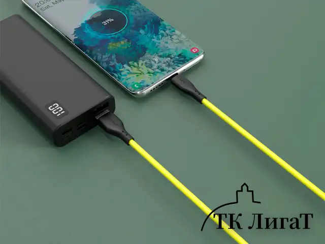 Кабель S21 USB – Type-C, 1 м, 3 А, SMARTBUY, для зарядки и передачи данных, желтый, 93409, iK-3112-S21by