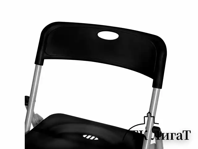 Стул складной BRABIX "Golf Lite CF-017", серебристый каркас, пластик чёрный, 532895