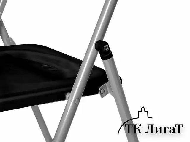 Стул складной BRABIX "Golf Lite CF-017", серебристый каркас, пластик чёрный, 532895