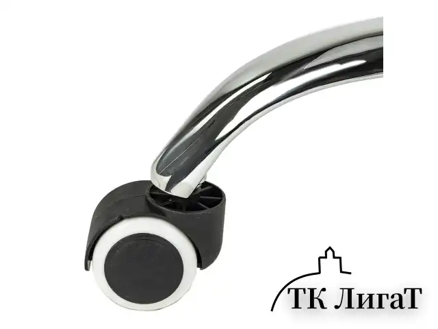 Кресло стул BRABIX "Eames MG-310 CH", хром, пластик белый, ткань серая, 532924