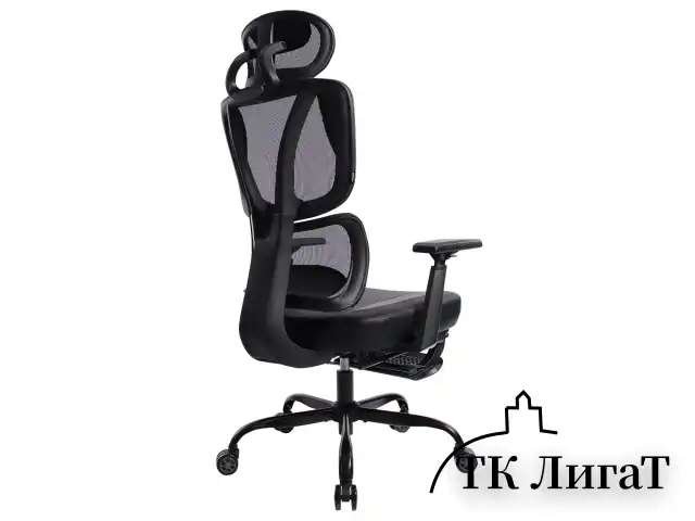 Кресло BRABIX PREMIUM "Venom GM-530", подножка, синхромеханизм, экокожа/сетка, черное/серое, 532951