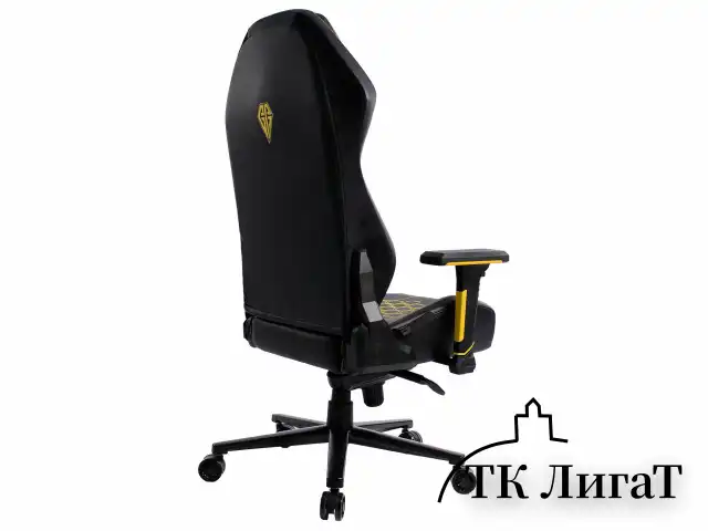 Кресло BRABIX PREMIUM "Tanos GM-180", мультиблок, 4D подлокотники, литой поролон, черное/желтое, 532953