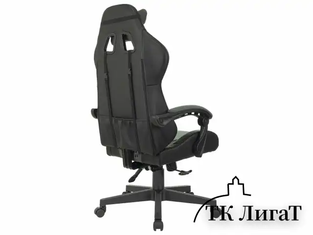Кресло компьютерное BRABIX "Striker GM-121", синхромеханизм, 2 подушки, экокожа/велюр, черное/серое, 532961