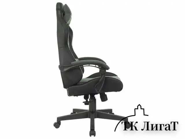 Кресло компьютерное BRABIX "Striker GM-121", синхромеханизм, 2 подушки, экокожа/велюр, черное/серое, 532961