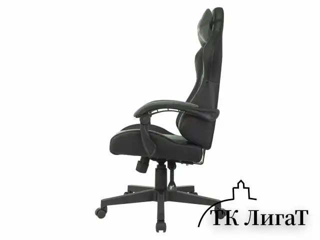 Кресло компьютерное BRABIX "Striker GM-121", синхромеханизм, 2 подушки, экокожа/велюр, черное/серое, 532961