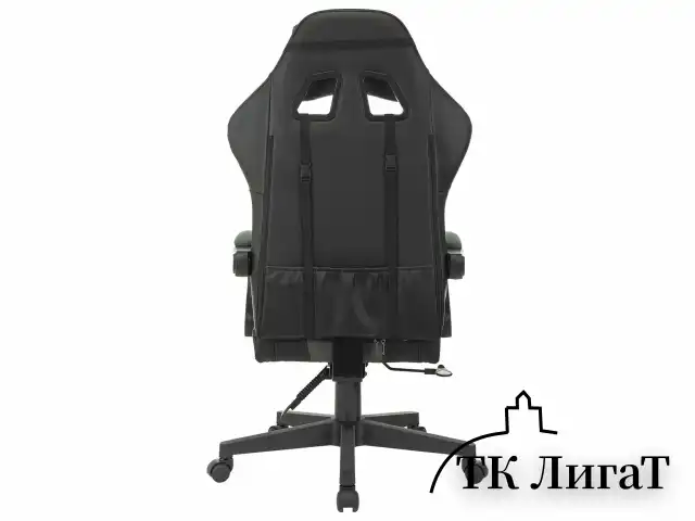 Кресло компьютерное BRABIX "Striker GM-121", синхромеханизм, 2 подушки, экокожа/велюр, черное/серое, 532961