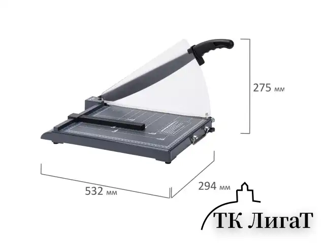Резак сабельный BRAUBERG KATANA TSP-412, А4, на 12 л., длина реза 330 мм, пластиковое основание, защитный экран, 532987