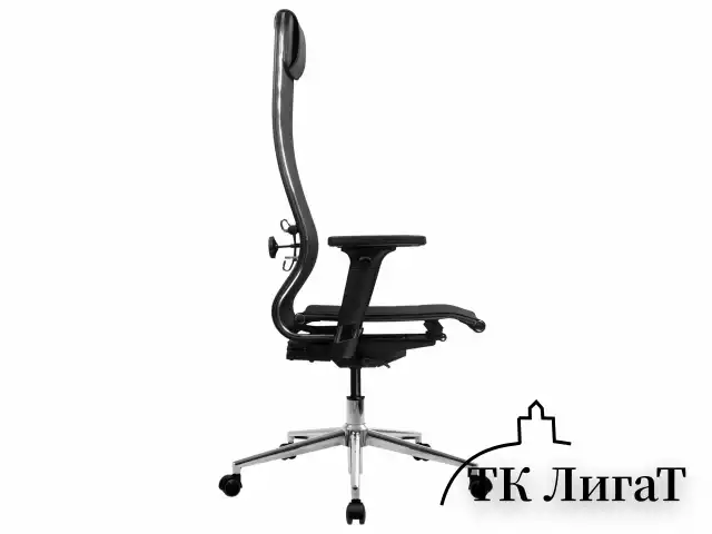 Кресло МЕТТА "ErgoLife" 10 B1-104D, хром, синхромеханизм, 2D-подлокотники, прочная сетка, черное