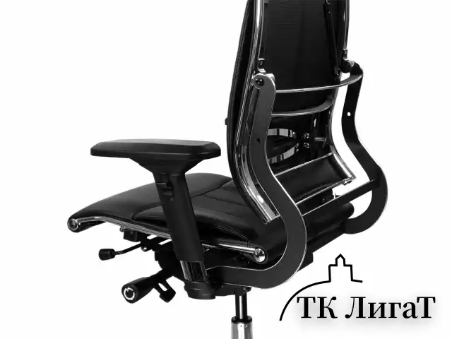 Кресло МЕТТА "YOGA" Y 2DM B2-10D, 2D-спинка, 3D-подголовник, 4D-подлокотники, экокожа, черное