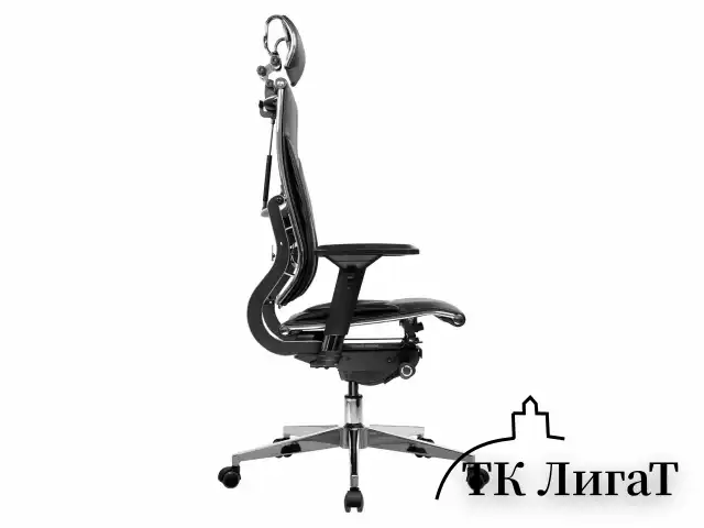 Кресло МЕТТА "YOGA" Y 2DM B2-10D, 2D-спинка, 3D-подголовник, 4D-подлокотники, экокожа, черное