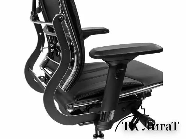 Кресло МЕТТА "YOGA" Y 2DM B2-10D, 2D-спинка, 3D-подголовник, 4D-подлокотники, экокожа, черное