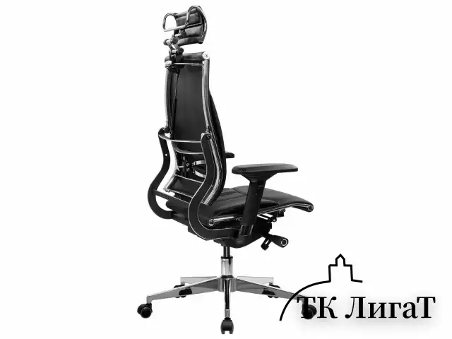 Кресло МЕТТА "YOGA" Y 2DM B2-10D, 2D-спинка, 3D-подголовник, 4D-подлокотники, экокожа, черное