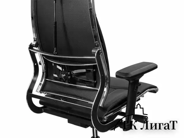 Кресло МЕТТА "YOGA" Y 2DM B2-10D, 2D-спинка, 3D-подголовник, 4D-подлокотники, экокожа, черное