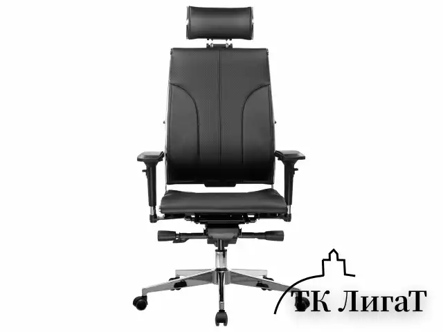 Кресло МЕТТА "YOGA" Y 2DM B2-10D, 2D-спинка, 3D-подголовник, 4D-подлокотники, экокожа, черное