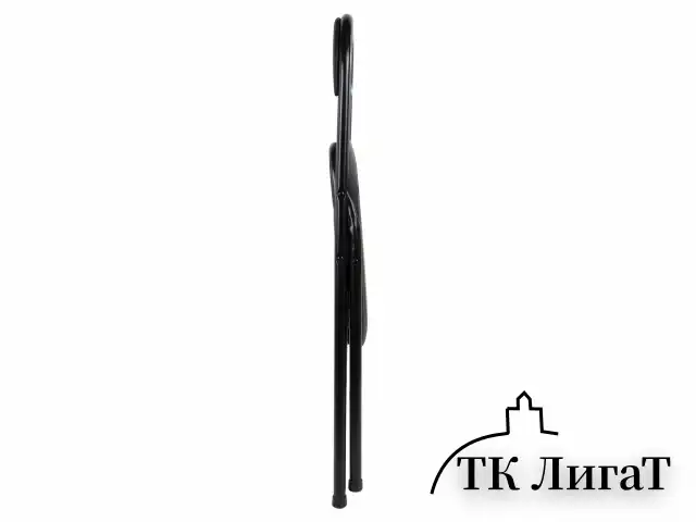 Стул складной BRABIX "Golf CF-007", черный каркас, кожзам черный, гофрокороб, 533024