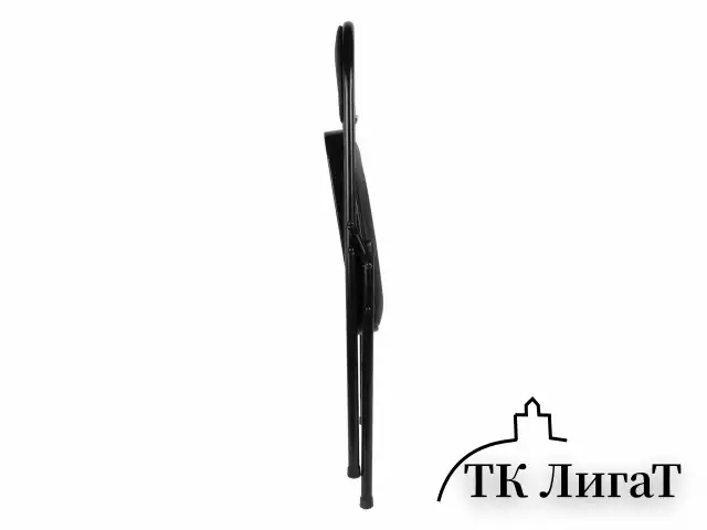 Стул складной BRABIX "Golf Plus CF-003 КОМФОРТ", черный каркас, кожзам черный, В КОРОБЕ, 533026