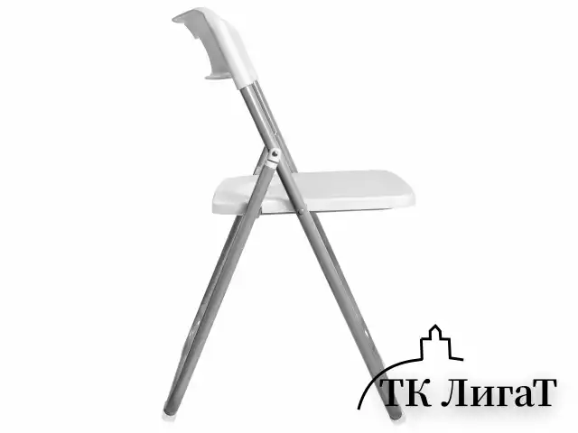 Стулья складные BRABIX "Golf Lite CF-017", КОМПЛЕКТ 4 шт., серебристый каркас, пластик, белый, 533035