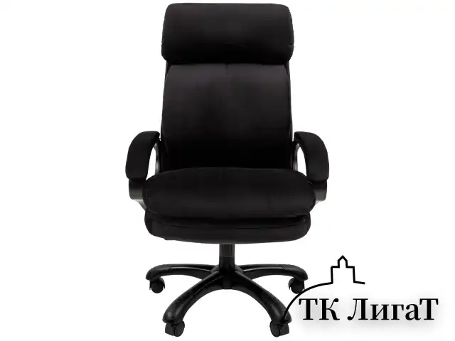 Кресло офисное CHAIRMAN СН 505, НАГРУЗКА до 150 кг, велюр, черное, 7127990