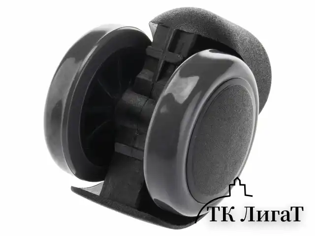 Колеса (ролики) для кресла, прорезиненные, КОМПЛЕКТ 5шт, шток d11мм, черные, в пакете, WBZ, 533083