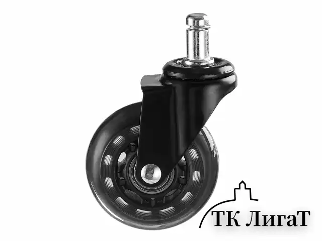 Колеса (ролики) BRABIX для кресла мягкие, резиновые d64мм, КОМПЛЕКТ 5шт, шток d11мм, в коробе, 533087