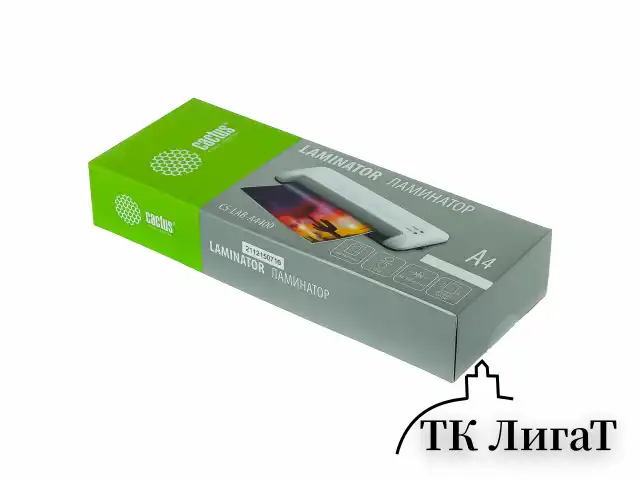 Ламинатор CACTUS CS-LAB-A4400, формат A4, толщина пленки 80-125 мкм, скорость 40 см/мин, белый, 1077956
