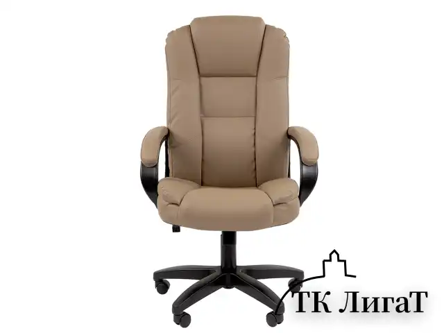 Кресло офисное Chairman CH 600 LT, экокожа, бежевое, 7158660