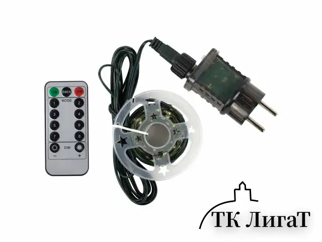 Электрогирлянда-нить уличная "Роса" IP44, 35 м, 1000 LED, теплый белый, 220V, контроллер, ЗОЛОТАЯ СКАЗКА, 591359