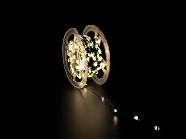 Электрогирлянда-нить уличная "Роса" IP44, 35 м, 1000 LED, теплый белый, 220V, контроллер, ЗОЛОТАЯ СКАЗКА, 591359