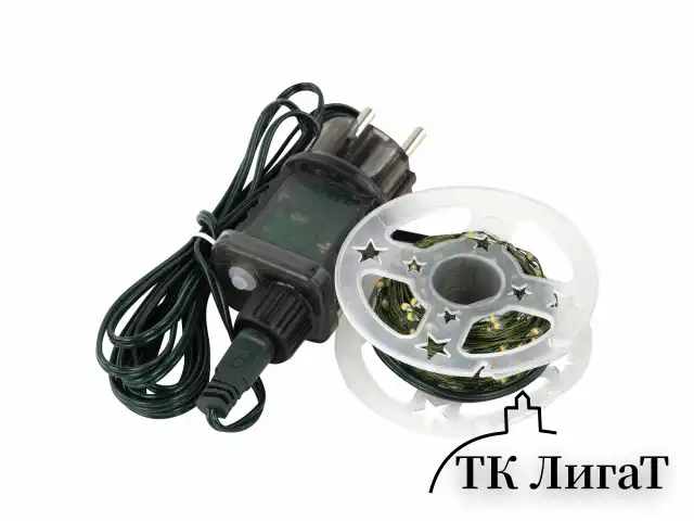Электрогирлянда-нить уличная "Роса" IP44, 35 м, 1000 LED, теплый белый, 220V, контроллер, ЗОЛОТАЯ СКАЗКА, 591359