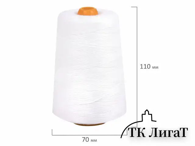Нить лавсановая для прошивки, БЕЛАЯ диаметр 1 мм, 1000 м, ЛШ 210, BRAUBERG ORIGINAL, 608921