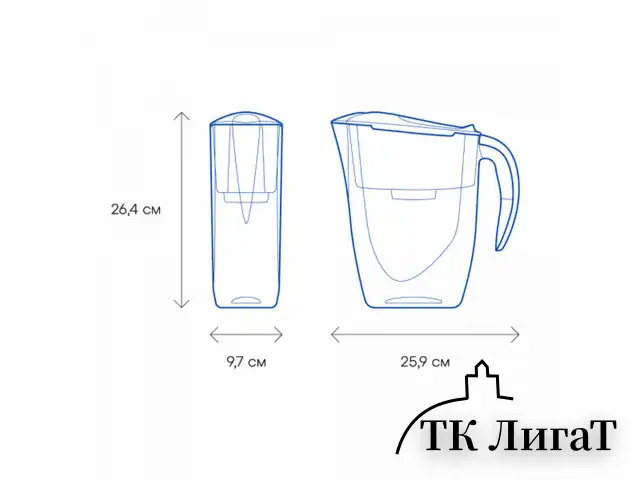 Кувшин-фильтр для очистки воды АКВАФОР "Реал В15", 2,9 л, со сменной кассетой, салатовый, 210156